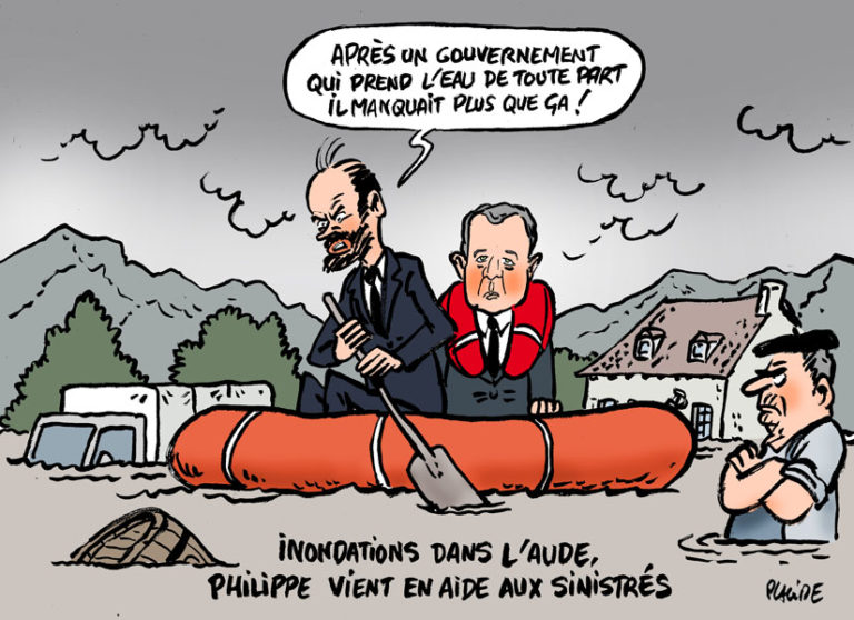 Edouard Philippe au secours des sinistrés des inondations dans l’Aude
