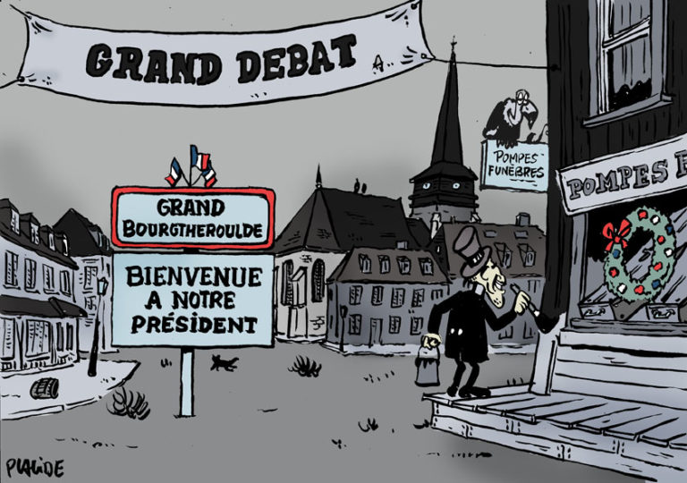 Macron démarre son Grand débat à Grand Bourgtheroulde