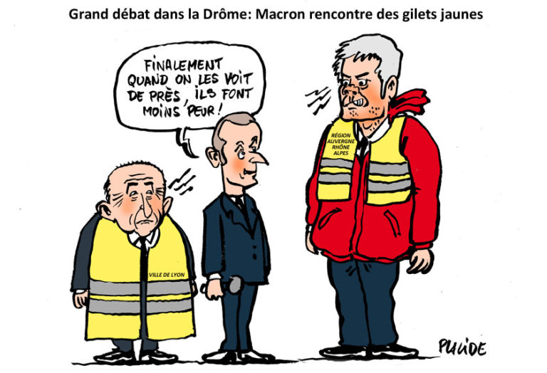 Grand débat dans la Drôme : Macron face à Wauquiez et Collomb