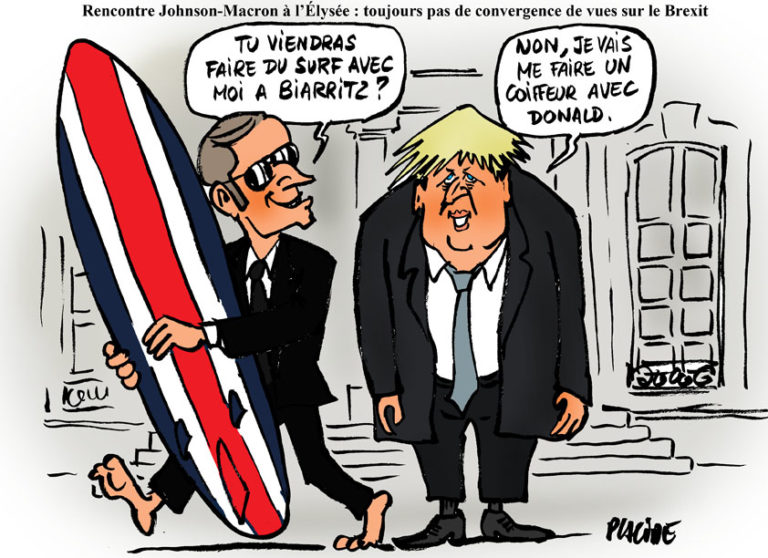 Brexit: Macron et Johnson campent sur leurs positions