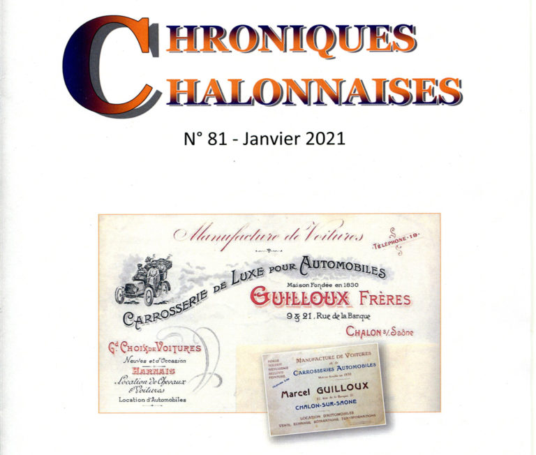 Parution « Les chroniques Chalonnaises » N°81