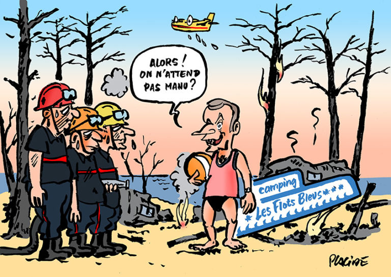 Incendie en Gironde : Emmanuel Macron promet des avions supplémentaires contre les feux