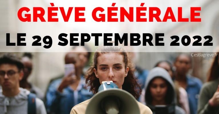 CP Intersyndicale : Grève du 29 septembre